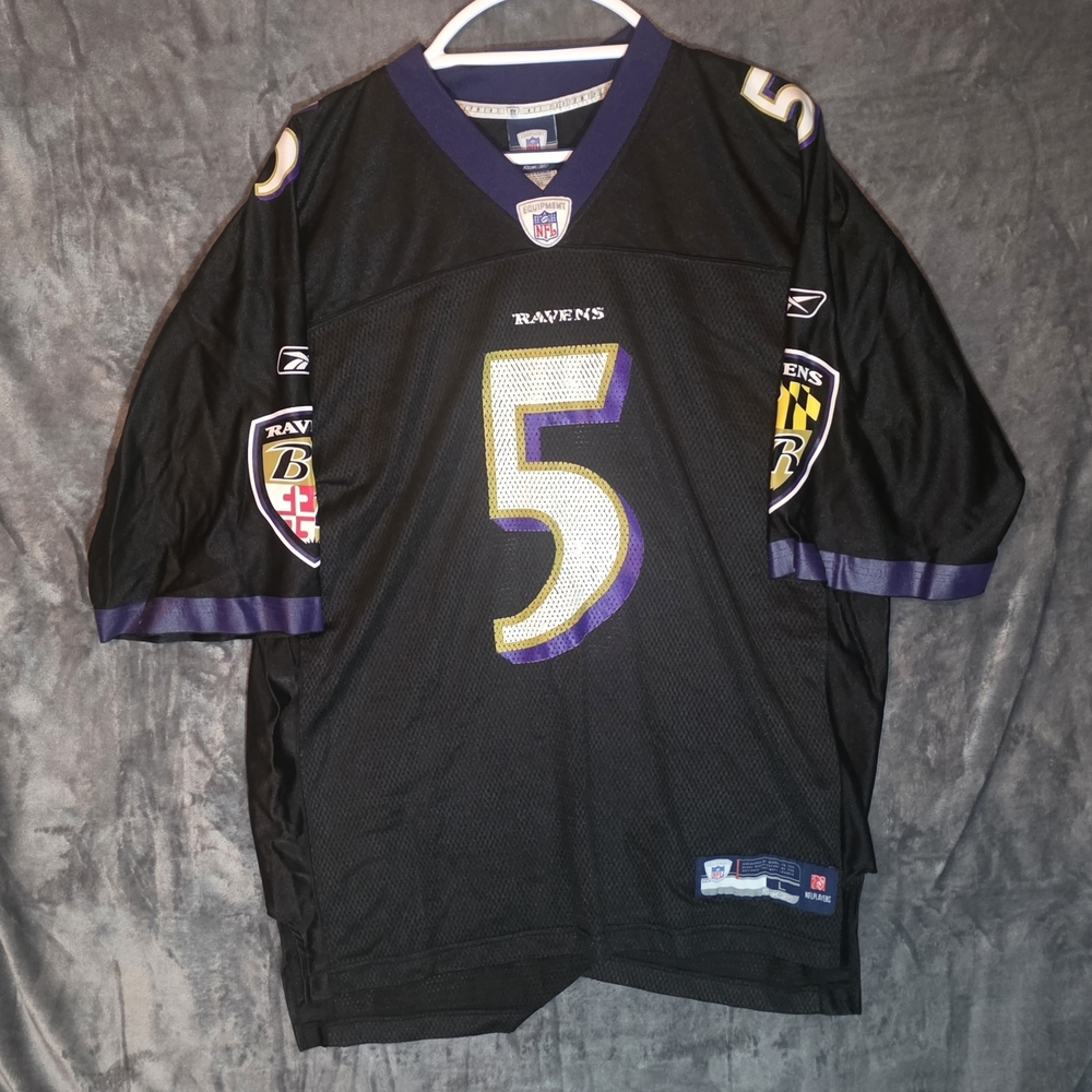 Baltimore Ravens Black Alternate Jersey - Joe Flacco #5 (Size L)